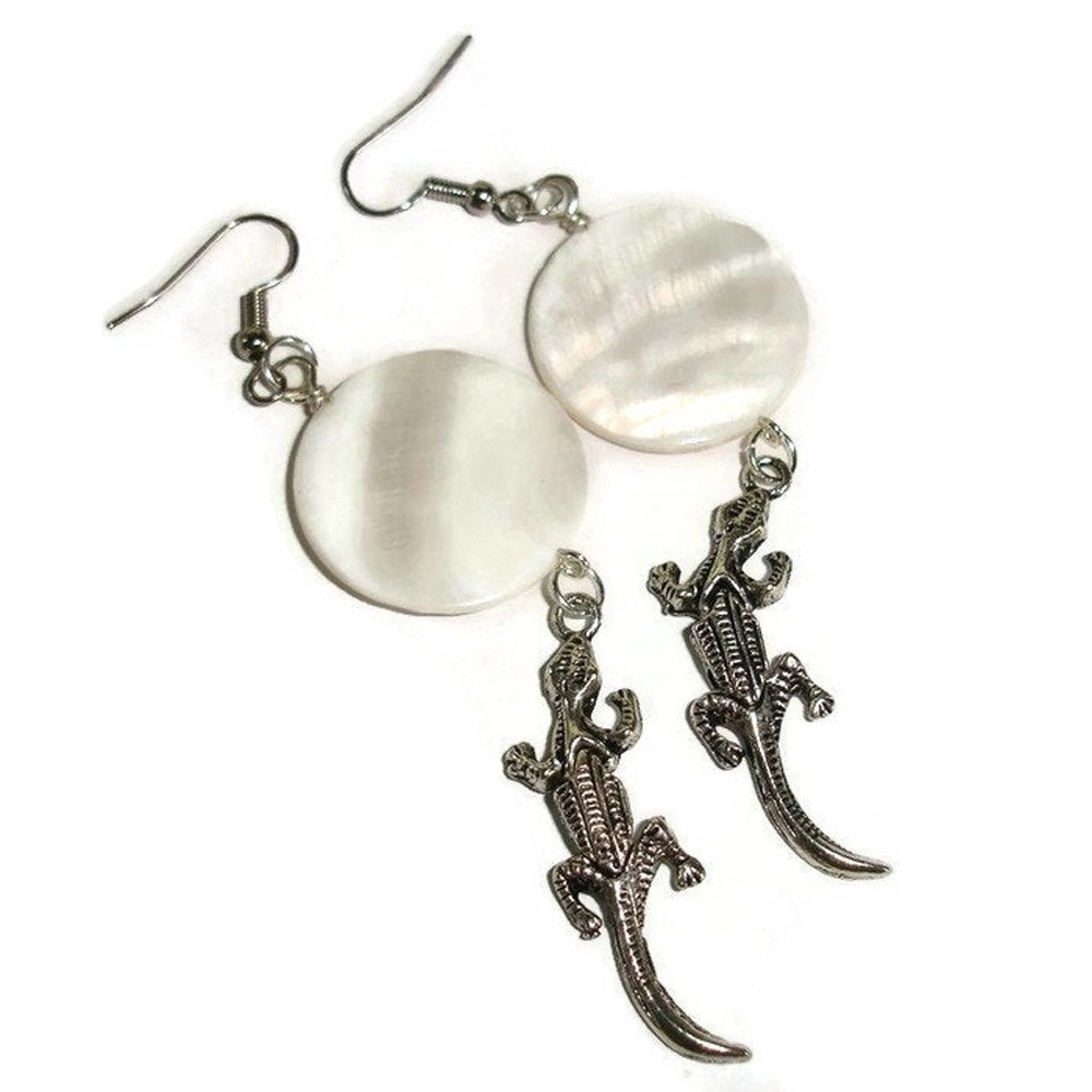 Alligator Earrings Shell Earrings